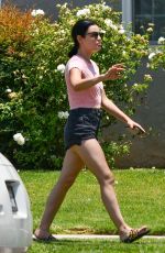 LUCY HALE Out with her Dog in Studio City 06/27/2020