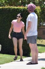 LUCY HALE Out with her Dog in Studio City 06/27/2020