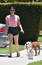 LUCY HALE Out with her Dog in Studio City 06/27/2020