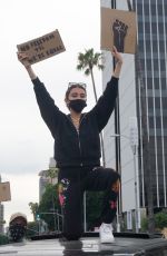 MADISON BEER at a Protest in Los Angeles 06/01/2020