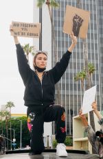 MADISON BEER at a Protest in Los Angeles 06/01/2020