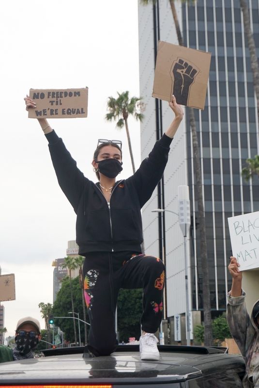 MADISON BEER at a Protest in Los Angeles 06/01/2020