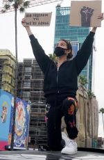 MADISON BEER at a Protest in Los Angeles 06/01/2020