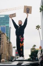 MADISON BEER at a Protest in Los Angeles 06/01/2020