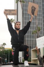 MADISON BEER at a Protest in Los Angeles 06/01/2020