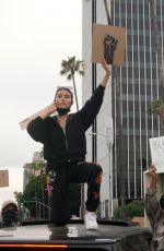 MADISON BEER at a Protest in Los Angeles 06/01/2020