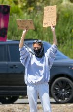 MADISON BEER Out Protesting in Malibu 06/03/2020