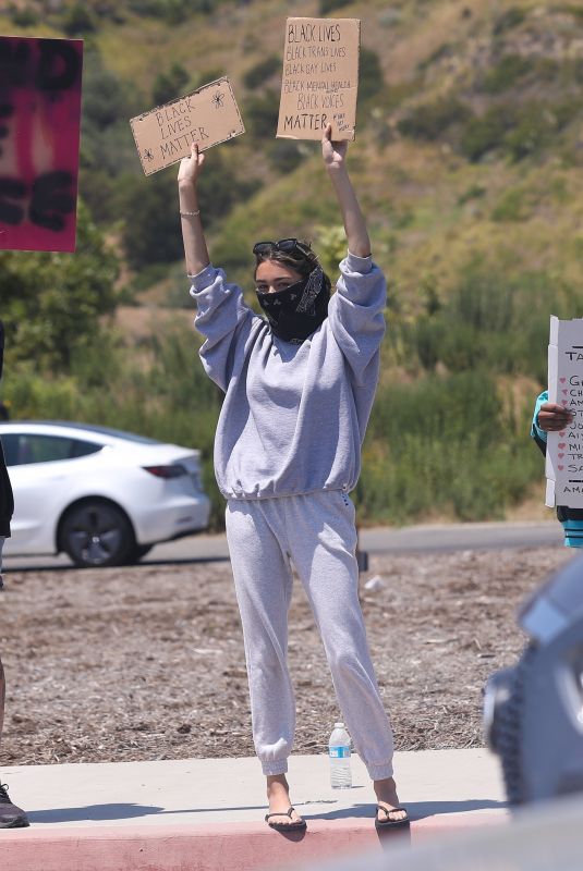 MADISON BEER Out Protesting in Malibu 06/03/2020