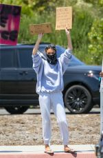 MADISON BEER Out Protesting in Malibu 06/03/2020