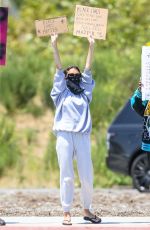 MADISON BEER Out Protesting in Malibu 06/03/2020
