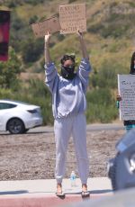 MADISON BEER Out Protesting in Malibu 06/03/2020