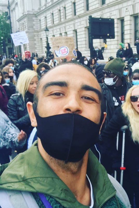 MADONNA at a Protest in London 06/07/2020