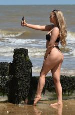 MEGAN CLARK in Bkini at a Beach in Frinton 05/30/2020