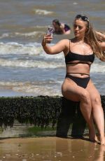 MEGAN CLARK in Bkini at a Beach in Frinton 05/30/2020