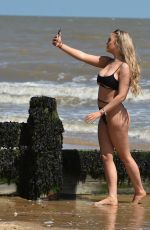 MEGAN CLARK in Bkini at a Beach in Frinton 05/30/2020