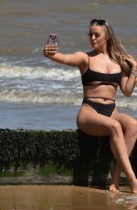 MEGAN CLARK in Bkini at a Beach in Frinton 05/30/2020