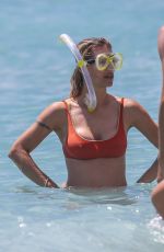 MICHELLE HUNZIKER in Bikini at a Beach in Varigotti 06/21/2020