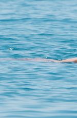 MICHELLE HUNZIKER in Bikini at a Beach in Varigotti 06/28/2020