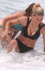 MICHELLE HUNZIKER in Bikini Top and Shorts at a Beach in Varigotti 06/06/2020