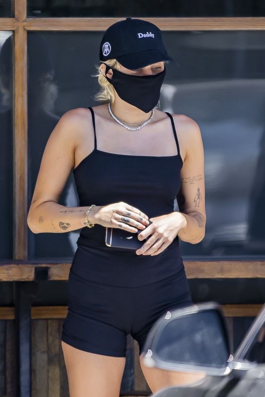 MILEY CYRUS Wearing Bandana Mask Out in Calabasas 06/16/2020
