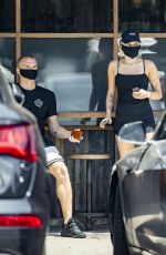 MILEY CYRUS Wearing Bandana Mask Out in Calabasas 06/16/2020