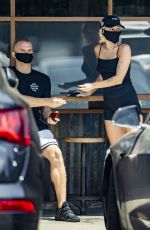 MILEY CYRUS Wearing Bandana Mask Out in Calabasas 06/16/2020