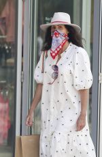 MINNIE DRIVER Shopping at Zara in Los Angeles 06/23/2020