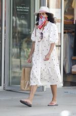MINNIE DRIVER Shopping at Zara in Los Angeles 06/23/2020