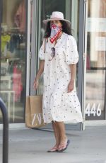 MINNIE DRIVER Shopping at Zara in Los Angeles 06/23/2020