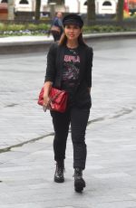 MYLEENE KLASS Arrives at Global Radio in London 06/08/2020