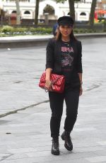 MYLEENE KLASS Arrives at Global Radio in London 06/08/2020