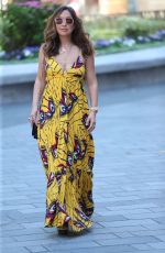 MYLEENE KLASS in a Summer Dress Arrives at Smooth Radio in London 06/25/2020