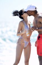 NICOLE WILLIAMS in a Black and White Bikini at a Beach in Malibu 06/20/2020
