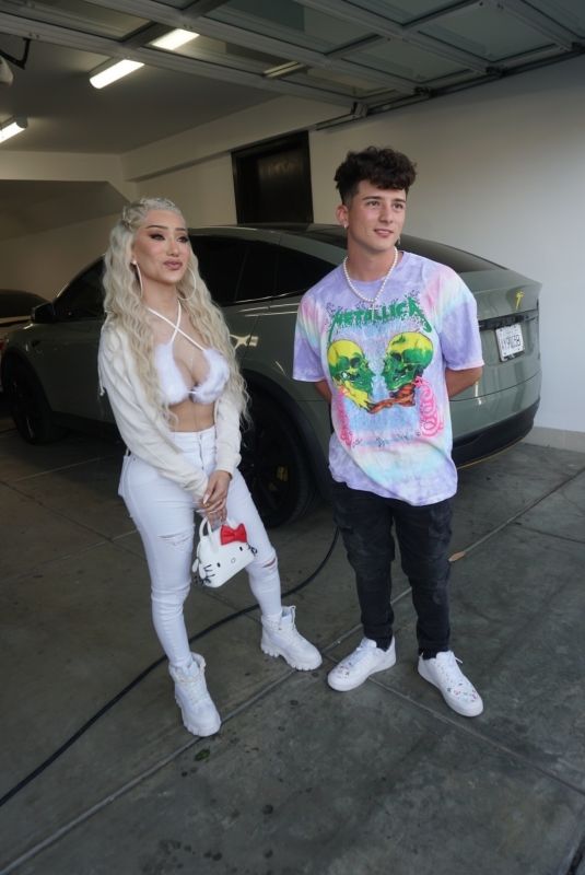 NIKITA DRAGUN and Tony Lopez Out in Los Angeles 06/18/2020