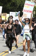 NIKITA DRAGUN at Black Lives Matter Protest in Los Angeles 06/02/2020