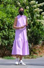 OLIVIA PALERMO in a Long Summer Dress Out in Brooklyn 06/25/2020