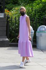OLIVIA PALERMO in a Long Summer Dress Out in Brooklyn 06/25/2020