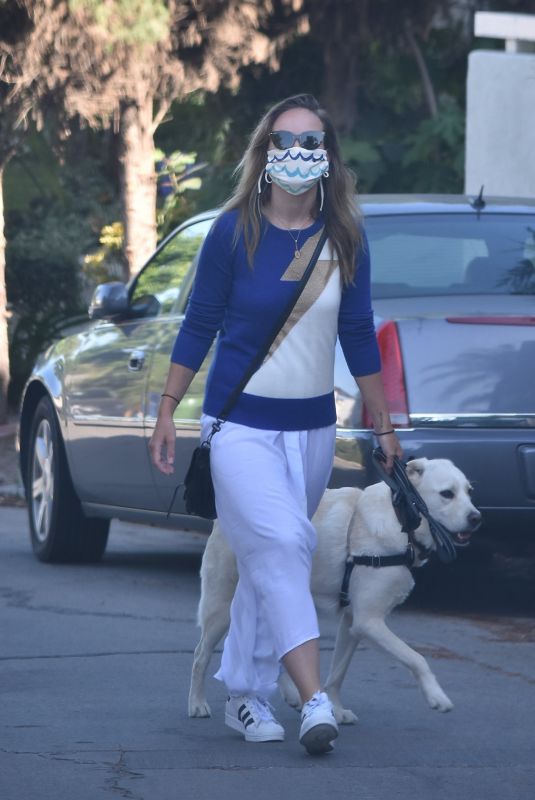 OLIVIA WILDE Out with Her Dog in Los Angeles 06/07/2020