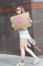 PARIS JACKSON at a Protest in Los Angeles 06/01/2020