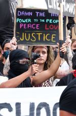 PARIS JACKSON at a Protest in Los Angeles 06/01/2020