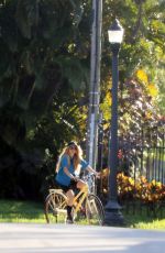 PAULINA RUBIO Riding a Bike Out in Miami 06/15/2020