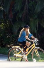 PAULINA RUBIO Riding a Bike Out in Miami 06/15/2020