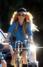 PAULINA RUBIO Riding a Bike Out in Miami 06/15/2020