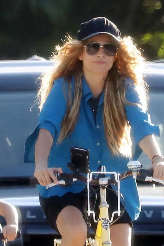 PAULINA RUBIO Riding a Bike Out in Miami 06/15/2020
