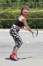 PHOEBE PRICE at a Tennis Courts in Los Angeles 06/27/2020