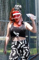 PHOEBE PRICE at a Tennis Courts in Los Angeles 06/27/2020