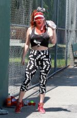 PHOEBE PRICE at a Tennis Courts in Los Angeles 06/27/2020
