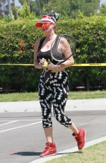 PHOEBE PRICE at a Tennis Courts in Los Angeles 06/27/2020