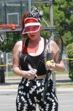 PHOEBE PRICE at a Tennis Courts in Los Angeles 06/27/2020