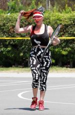 PHOEBE PRICE at a Tennis Courts in Los Angeles 06/27/2020